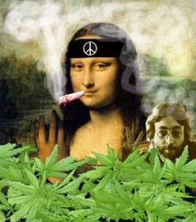 Fuma marihuana hippie...