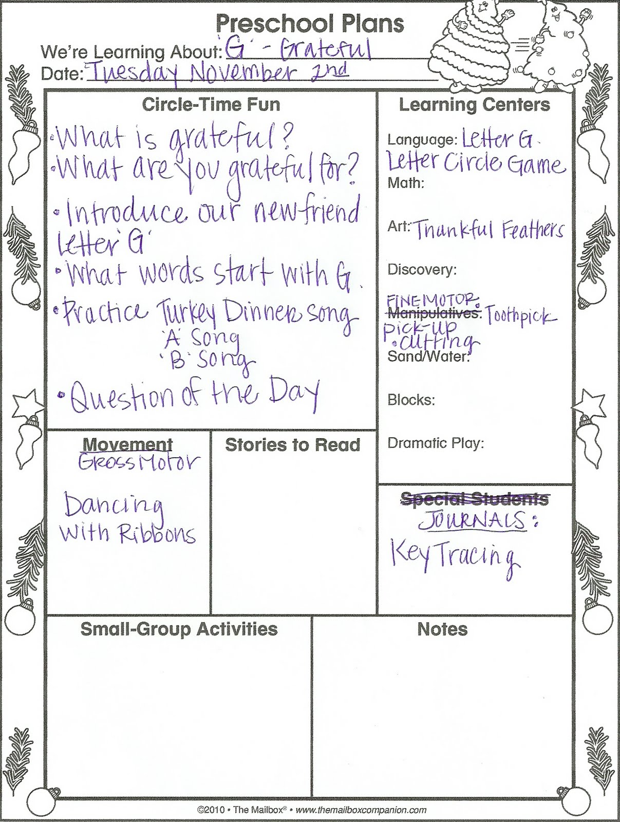 Discovery Days Preschool: Lesson Plans