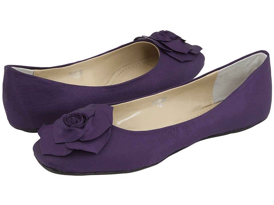 violet and red flats