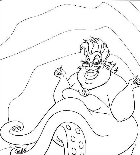 Free Coloring Pages Ursala the Sea Witch
