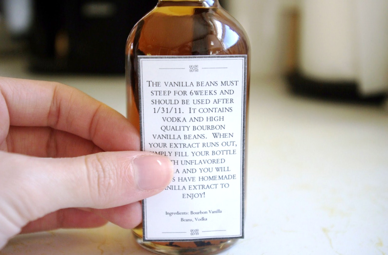 Homemade Vanilla Extract Label Template