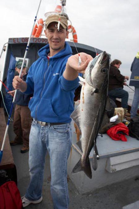 Rene with a good coalie on a recreational angling trip in 2008