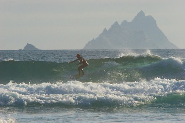 Serious surfing in St. Finian's Bay