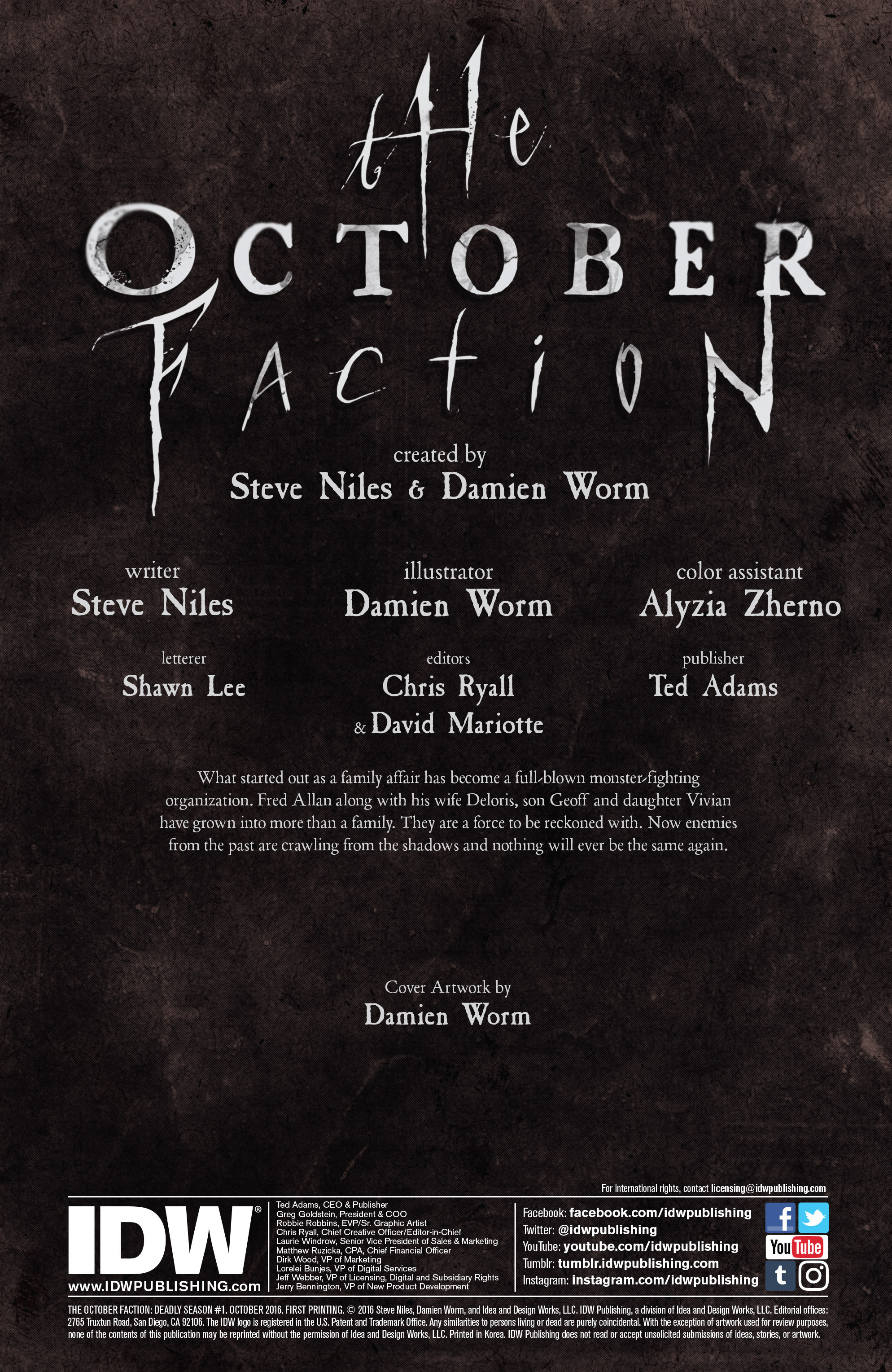 Read online The October Faction: Deadly Season comic -  Issue #1 - 2