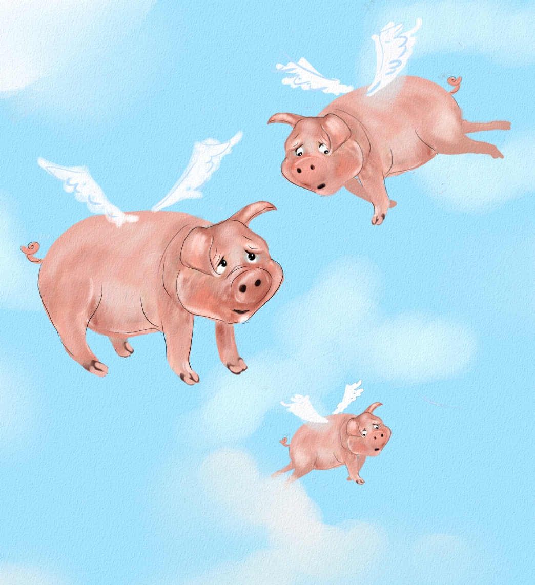 Летающие свинки картинки. Поросенок. Летающая хрюшка. Летающий поросёнок. Свинка рисунок.
