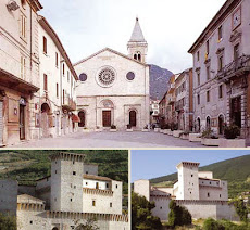 "GUALDO TADINO" SULLO SFONDO LA CATTEDRALE E SOTTO LA MAGNIFICA ROCCA