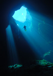 cave water light deep underwater diving sea hole diver sink through marine ocean dark scuba dive caves into south under