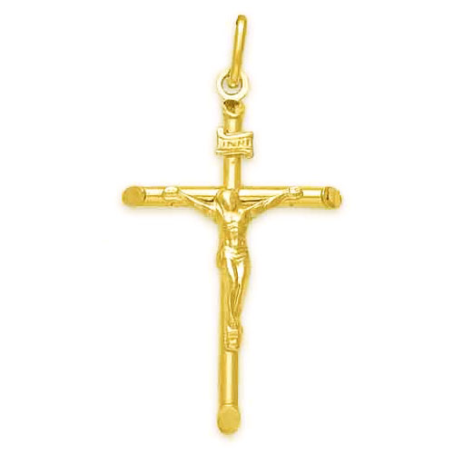 Large Gold Italian Crucifix