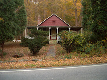 The Little Red House with the White Porch (Autumn)