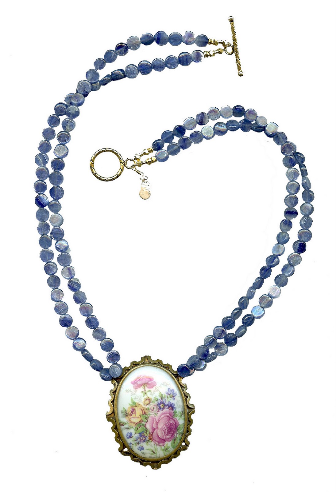 Elisabeth MichelMeyrueix Jewelry Limoges Porcelain Pendant Necklaces