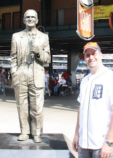 Ernie Harwell Statue at Comerica Park