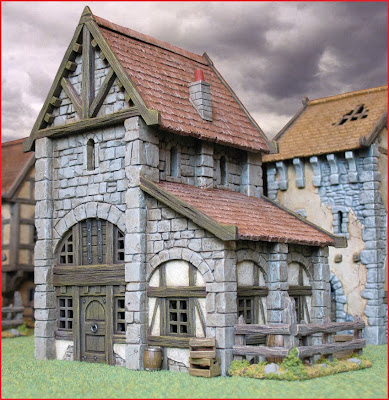Décor Maison Médiévale 7 - Résine, échelle 30mm - Pour Wargames Et Figurines - NEUF