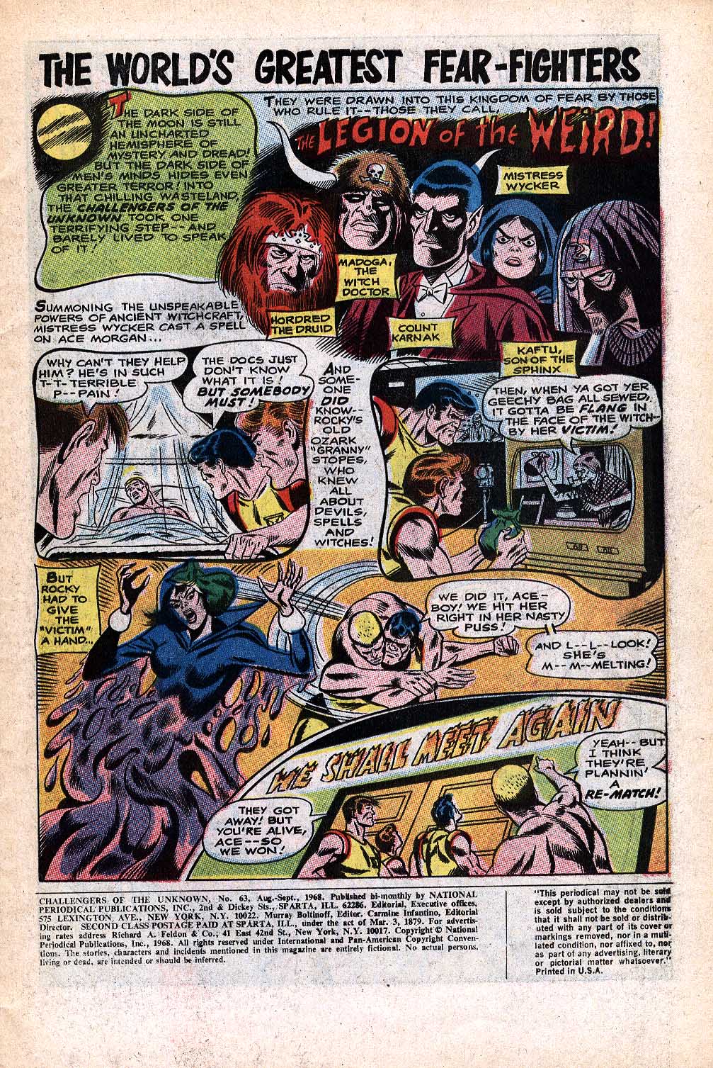 Read online Challengers of the Unknown (1958) comic -  Issue #63 - 2