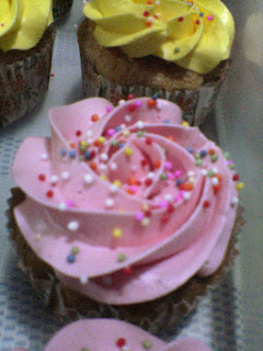 Pink Rosette Cupcake