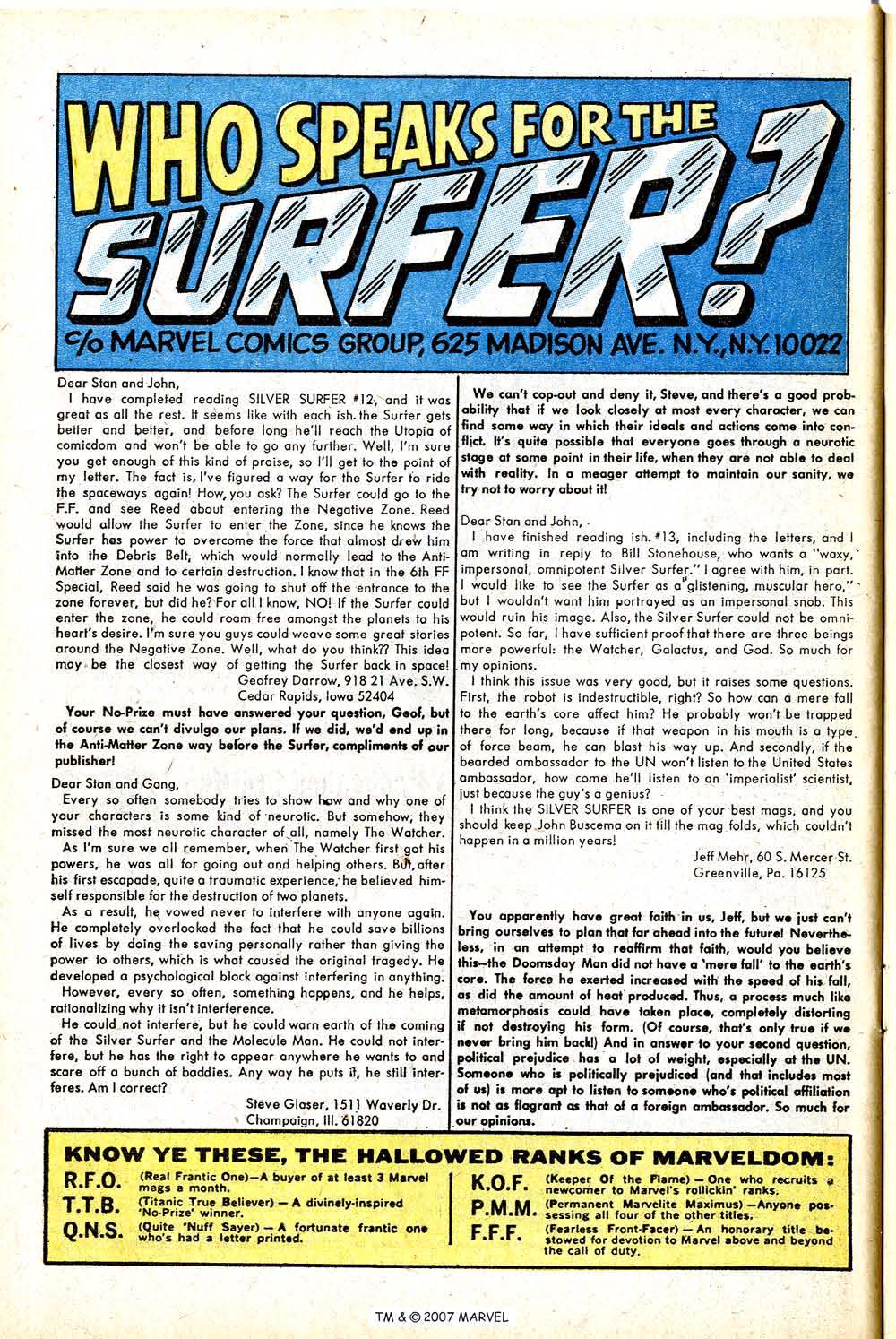 Read online Silver Surfer (1968) comic -  Issue #16 - 32