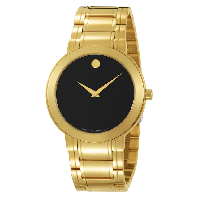 Movado Men's 606195 Stiri GoldPlated Stainless Steel Bracelet Black