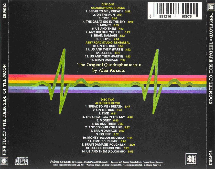 THE ALAN PARSONS PROJECT The Dark Side of the Moon, Alan Parsons' Quadraphonic Mix