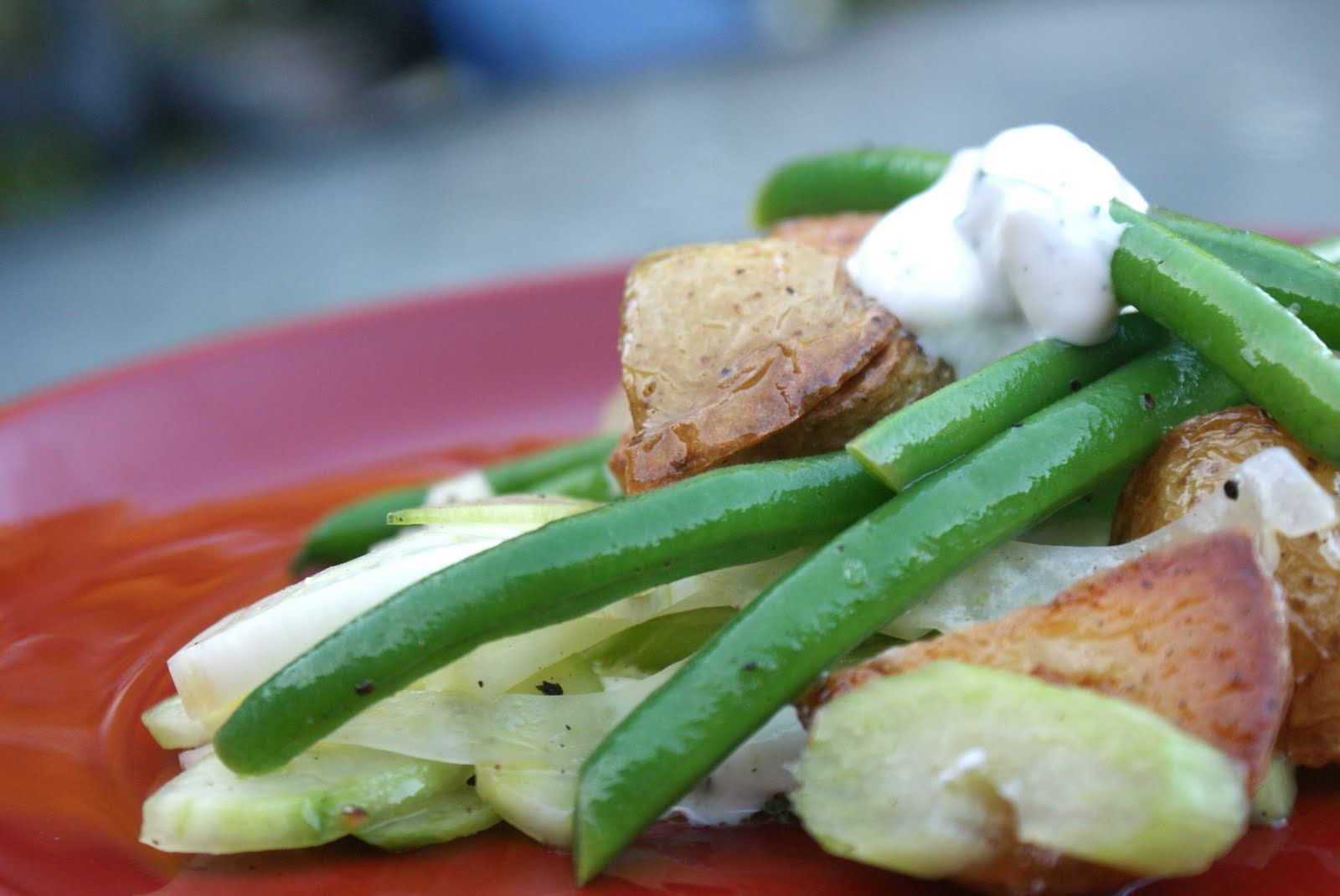 Piccante Dolce Fennel, Cucumber and Green Bean Salad with Roasted