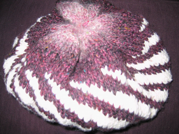 Rasta Berret With Purple and White