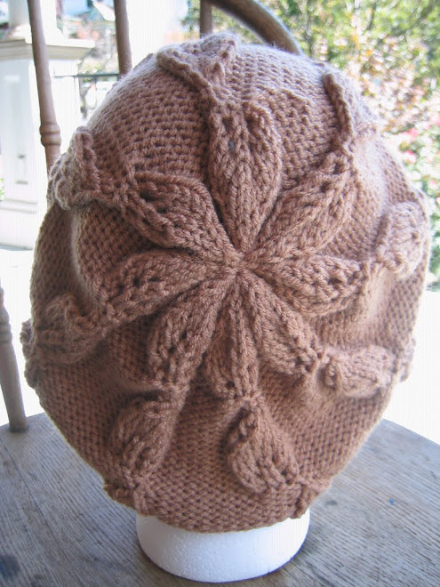 Ivy Lace Slouchy Beret with Flower at Side