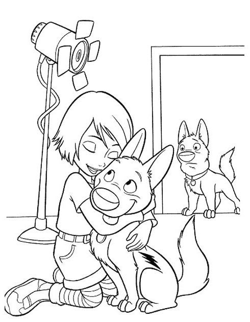 walt disney bolt coloring pages - photo #27