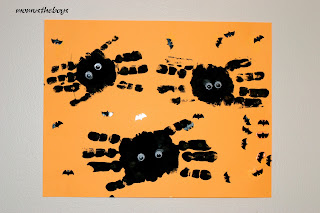 Handprint Spider Craft for Halloween