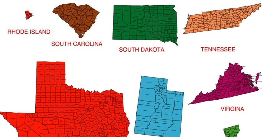 Maps For Design Editable Clip - US CountDirectC 