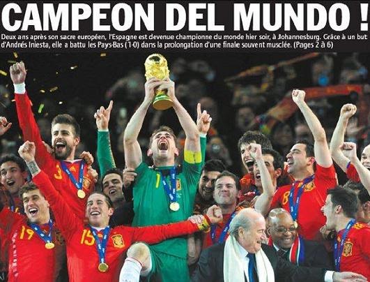 Titulares periódicos extranjeros España Campeona del Mundo - Fútbol en ...