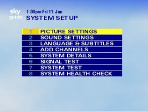 System Set Up Menu