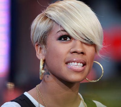 keyshia cole Blonde Celebrity Hairstyles With Short Hair and Sexy Black