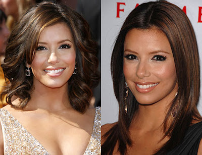 Eva Longoria Dark Hair with Caramel Highlights