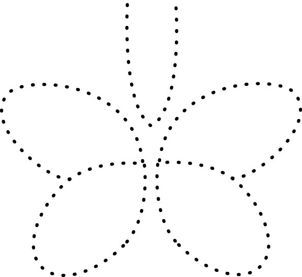 Рисунок по точкам бабочка