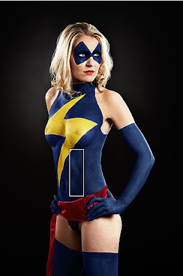 Ms Marvel Body Painting