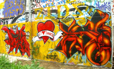 graffiti heart ,wildstyle graffiti