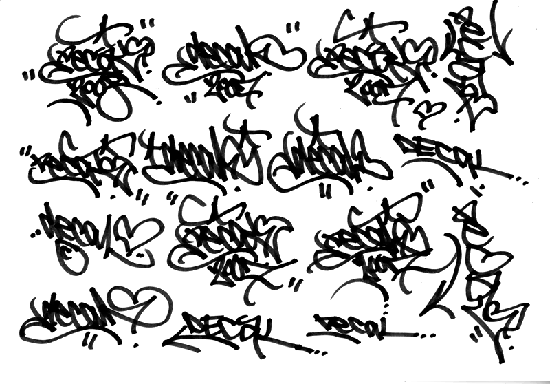 Unique Graffiti Letters Collection