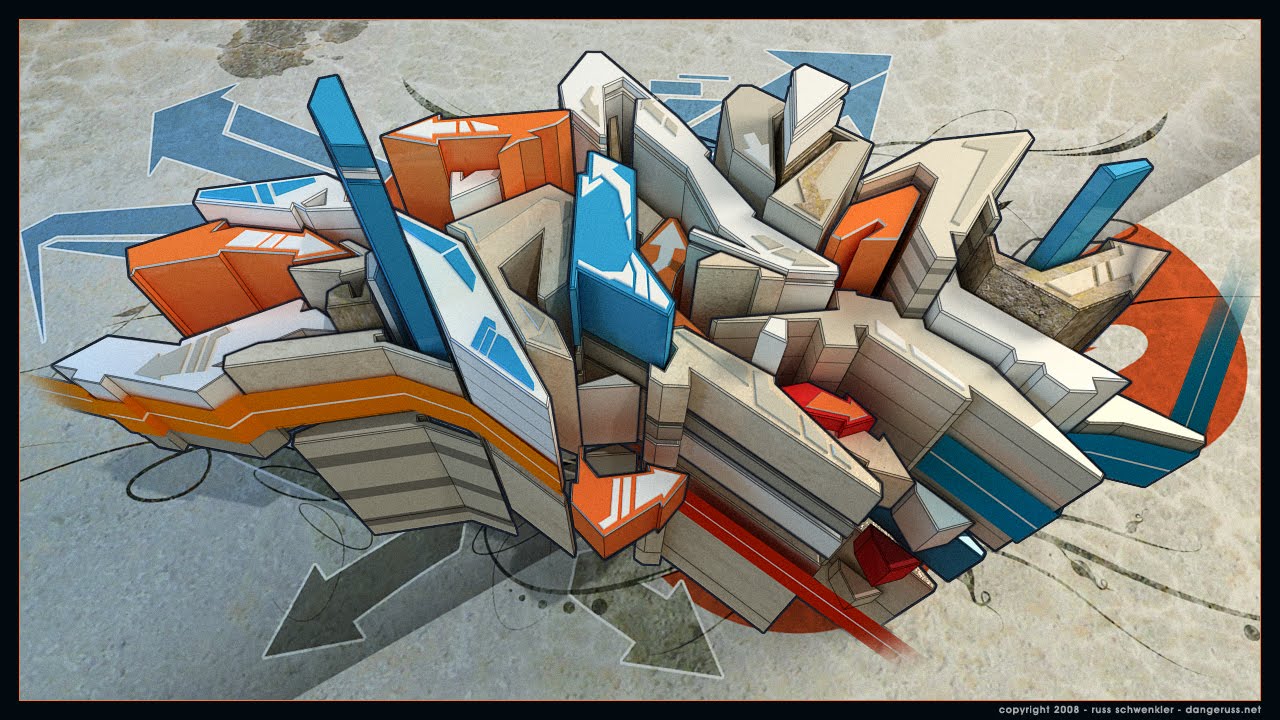 Amazing Full Color Graffiti Letters 3d New Style Graffiti