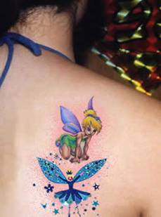 saint tattoo knoxville: cute tinkerbell tattoos