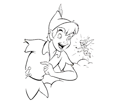 Tinkerbell Coloring Pages : Peter Pan and Tinkerbell >> Disney Coloring ...