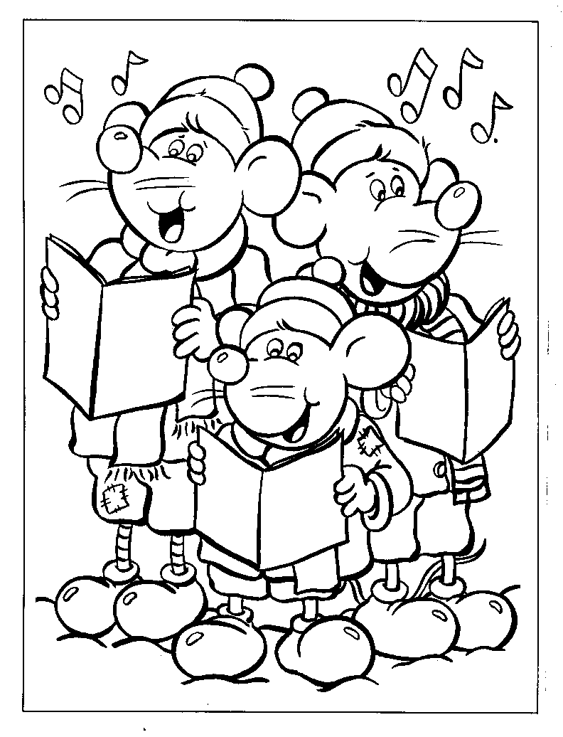 Printable Free Christmas Music Coloring Pages