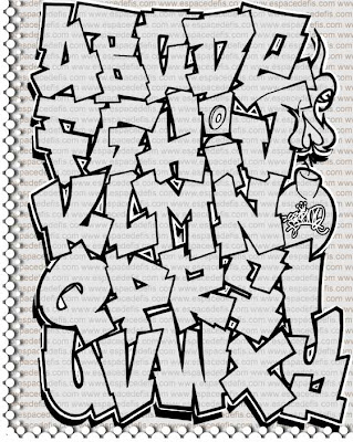 Alphabet Graffiti Black Books : Letter A-Z "Black-White Classic"