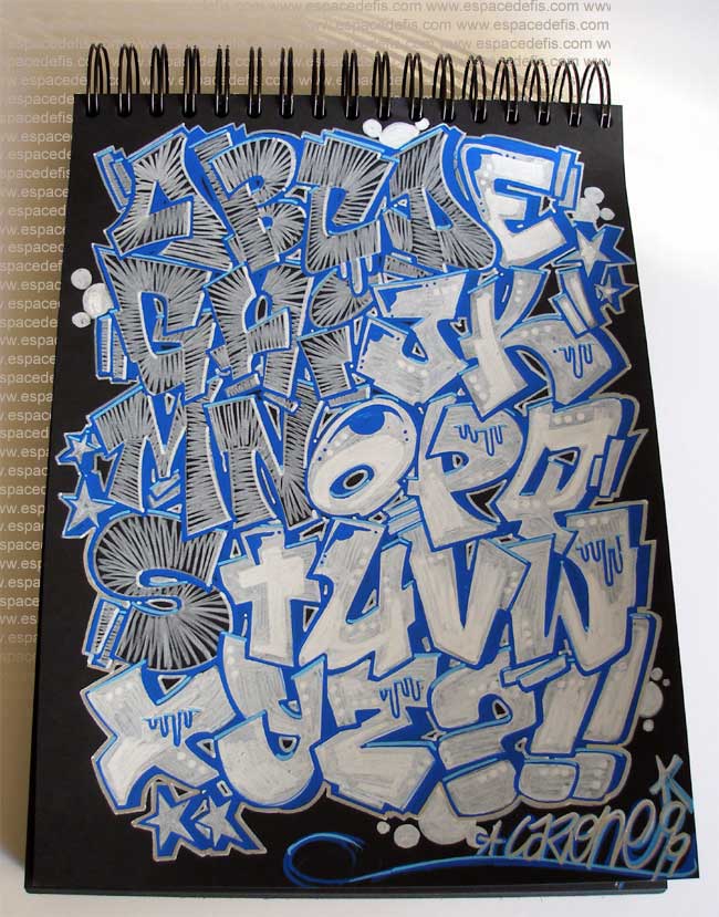 how to draw graffiti bubble letters on paper