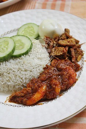 Home Sweet Home: Nasi Lemak Sambal Udang Nyonya