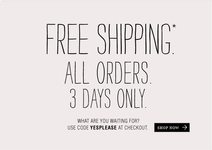 J.Crew Aficionada Madewell Email Free shipping on all orders don't