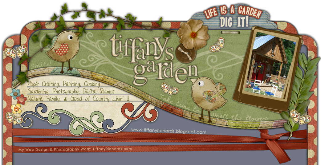 Tiffany's Garden Paper Crafts, Digital Stamps, Hand Made Cards, Country Living