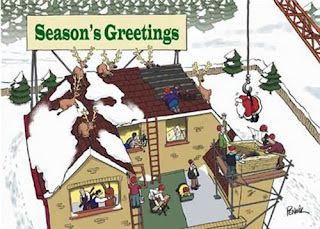 christmas cards construction greeting