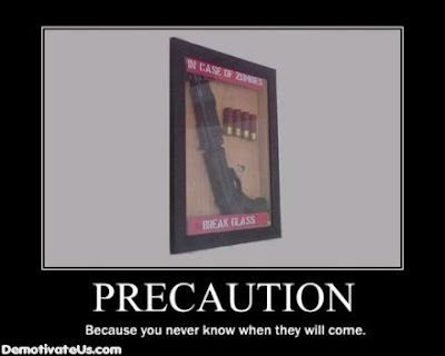 Precaution Demotivational Poster