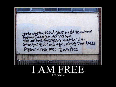 I Am Free Demotivational Poster