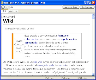 WikiTaxi permite realizar búsquedas en Wikipedia