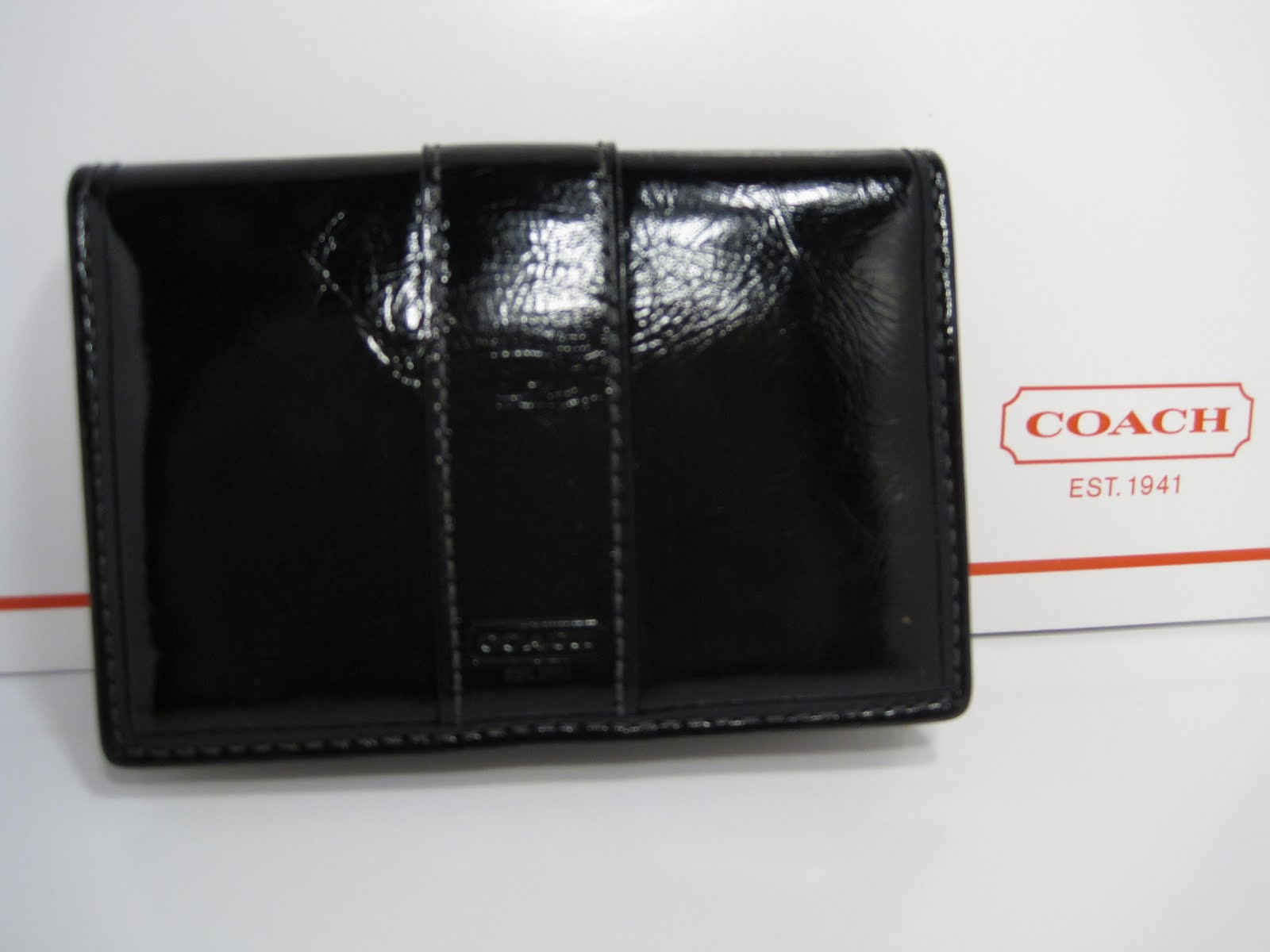 Vogue Coach Men's Leather ID Card Case Wallet 60567 Black
