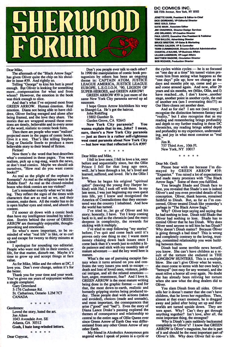 Read online Green Arrow (1988) comic -  Issue #45 - 24